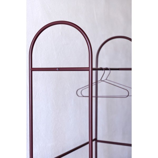Bordo rdeče kovinsko stojalo za oblačila 92x186x39 cm Arch – Mette Ditmer Denmark-image-4