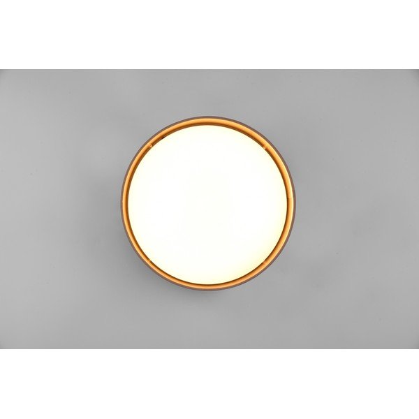 Svetlo rjava LED stropna svetilka ø 30 cm Locarno – Reality-image-3