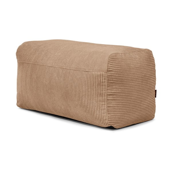 Rjava vreča za sedenje iz rebrastega žameta Plus 100 Lounge – SLOWDOWN
