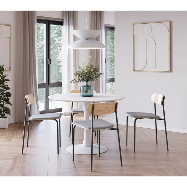 Črni/sivorjavi jedilni stoli v kompletu 2 ks Adriana – Marckeric-image-1