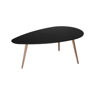 Črna mizica z nogami iz bukovega lesa Furnhouse Fly, 116 x 66 cm