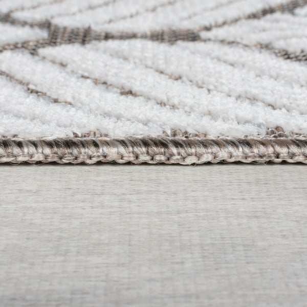 Slonokoščena notranja in zunanja preproga 120x170 cm Elm Leaf – Flair Rugs-image-4