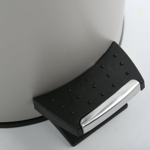 Sivorjav jeklen koš za smeti s pedalom 5 l Adonis – Spirella-image-4