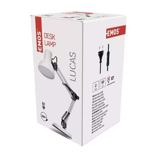 Bela namizna svetilka (višina 48 cm) Lucas – EMOS-image-1