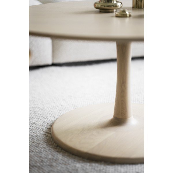 Okrogla mizica v hrastovem dekorju 90x90 cm Hobart – Rowico-image-4