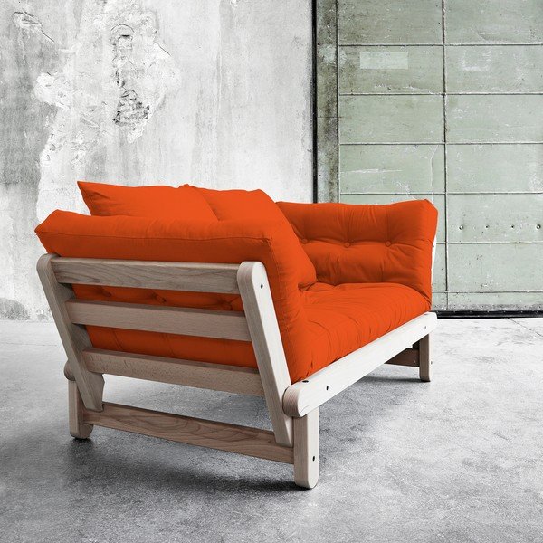 Raztegljiv kavč Karup Beat Beech/Orange-image-1