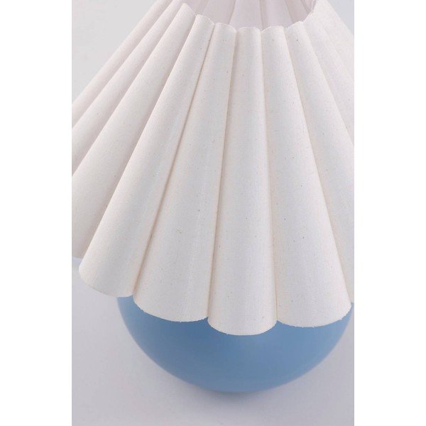 Bela/modra keramična namizna svetilka (višina 34 cm) Crasso – Jotex-image-4