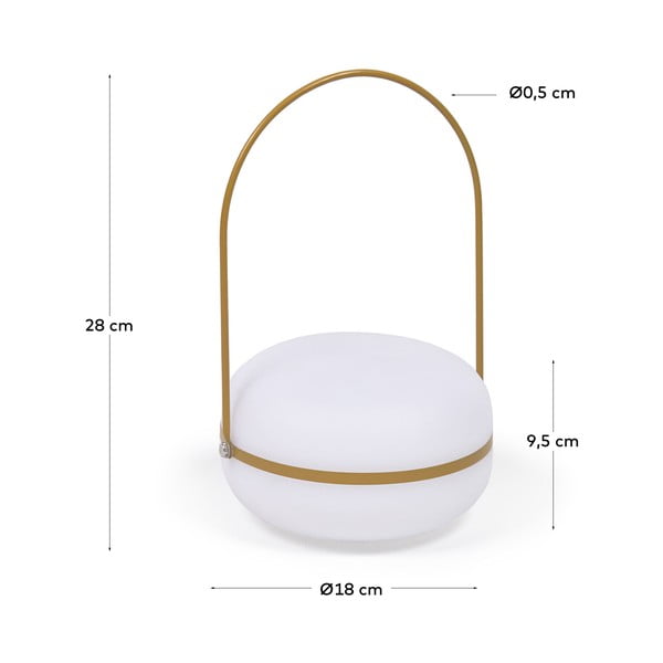 Zunanja svetilka z rumenim nosilcem Kave Home Tea-image-3