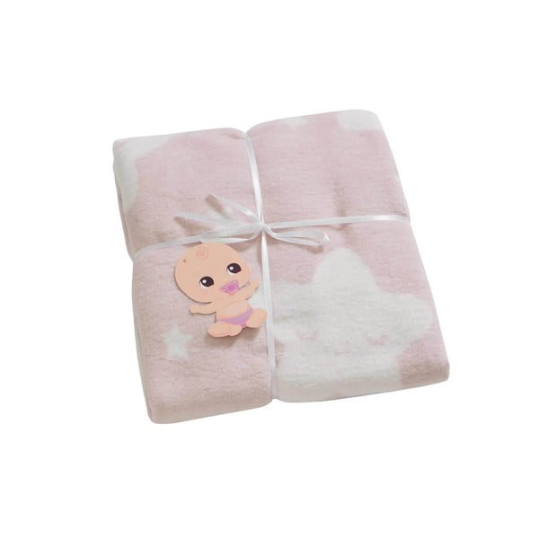 Roza otroška odeja 120x100 cm Star - Minimalist Cushion Covers