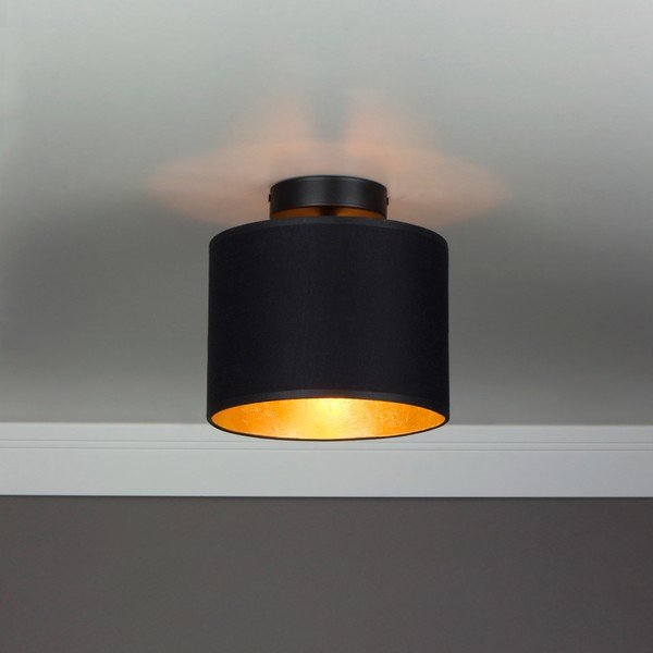 Črna stropna svetilka z detajli v zlati barvi Sotto Luce Mika XS CP, ⌀ 20 cm-image-1