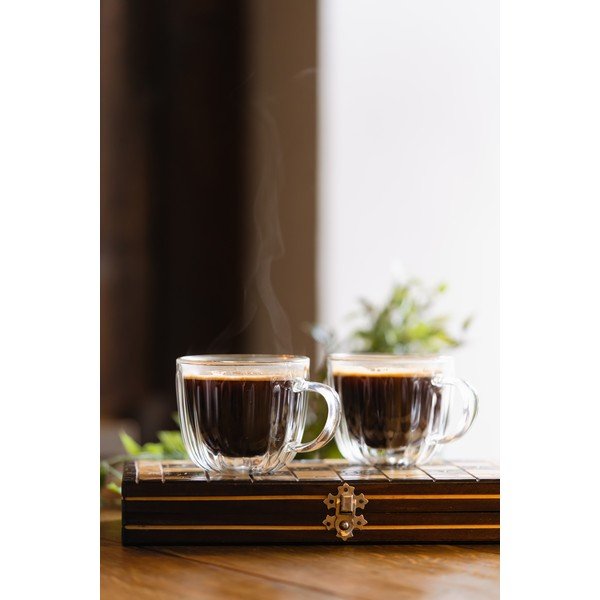 Steklene skodelice v kompletu za kapučino 2 ks 350 ml Tulip – Vialli Design-image-3
