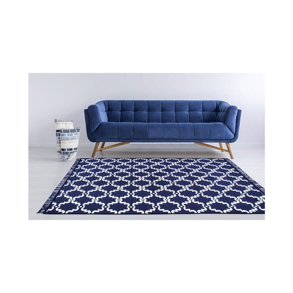 Modro-bela dvostranska preproga Risus, 140 x 215 cm-image-3
