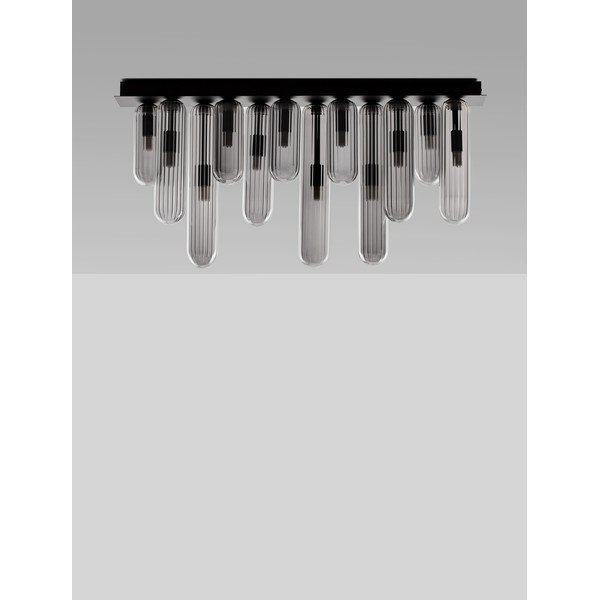 Siva steklena stropna svetilka s steklenim senčilom 10x72 cm Gustave – Nova Luce-image-2
