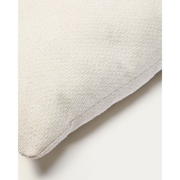 Kremno bela okrasna blazina za sedežno garnituro iz šenilje Martina – Kave Home-image-1