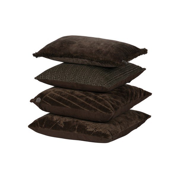 Rjav okrasni okrasni vzglavnik BePureHome Velvet Coffee, 50 x 50 cm-image-1