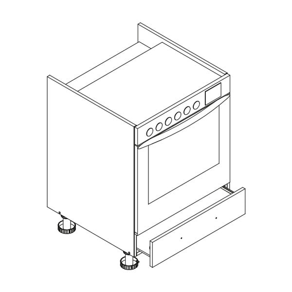 Spodnja kuhinjska omarica za vgradno pečico (širina 60 cm) Kai – STOLKAR-image-2