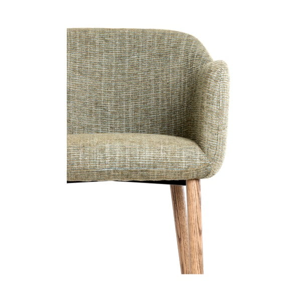 Svetlo zeleni oblazinjeni jedilni stoli v kompletu z nasloni za roke 2 ks Blaine – Light & Living-image-1