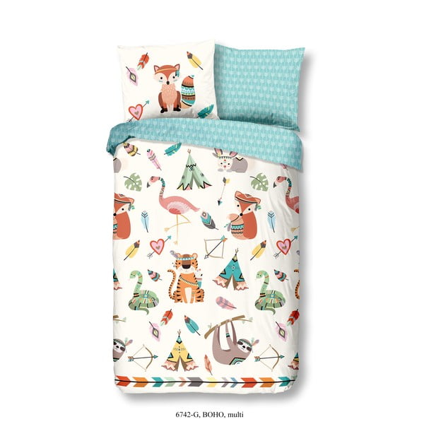 Otroško bombažno posteljno perilo za eno osebo Good Morning Boho, 140 x 200 cm