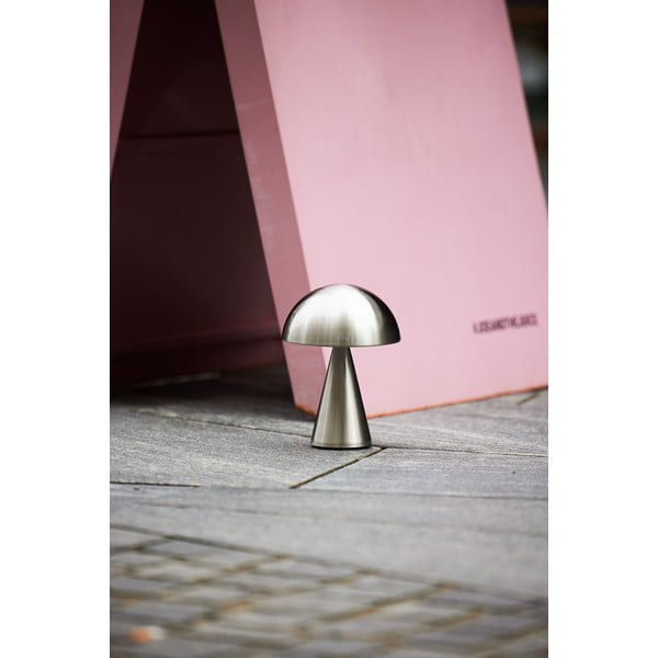 Temno siva LED zatemnitvena namizna svetilka (višina 20 cm) Mush – Hübsch-image-4