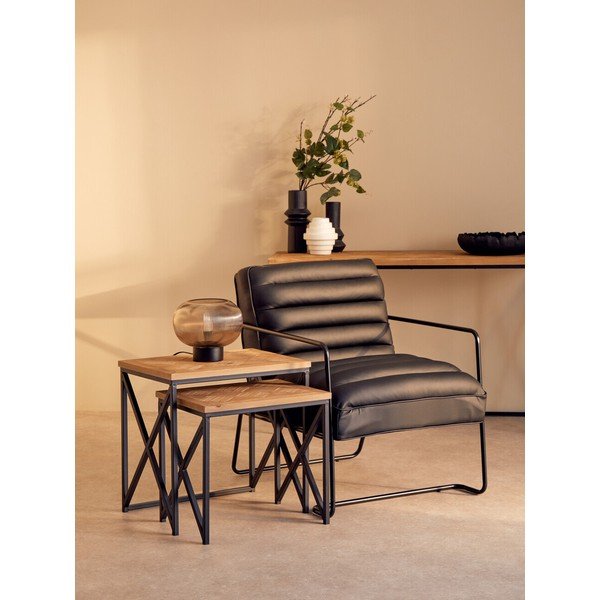 Stranske mizice v kompletu 2 ks iz masivne jelke 38x51 cm Kickford – Premier Housewares-image-1