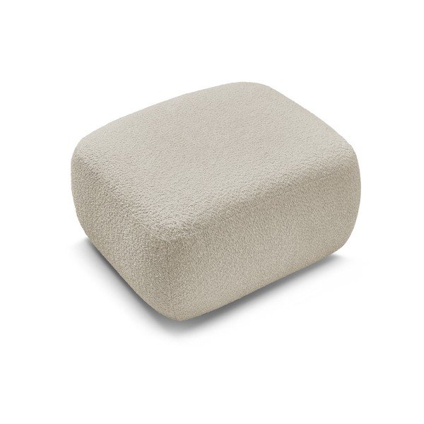 Bež tabure iz tkanine bouclé Montaigne – Bobochic Paris-image-3