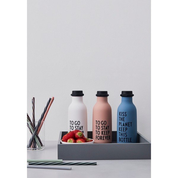 Roza steklenička za vodo Design Letters Forever, 500 ml-image-3