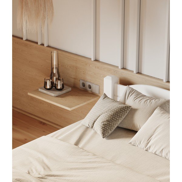 Bela postelja iz masivnega bora 90x200 cm Liva – Olivia Living-image-4