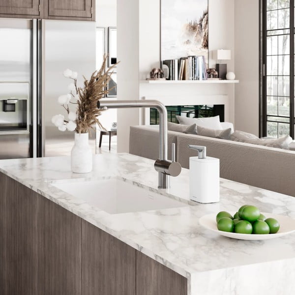 Bel jeklen dozirnik za milo 473 ml Pulse – simplehuman-image-1