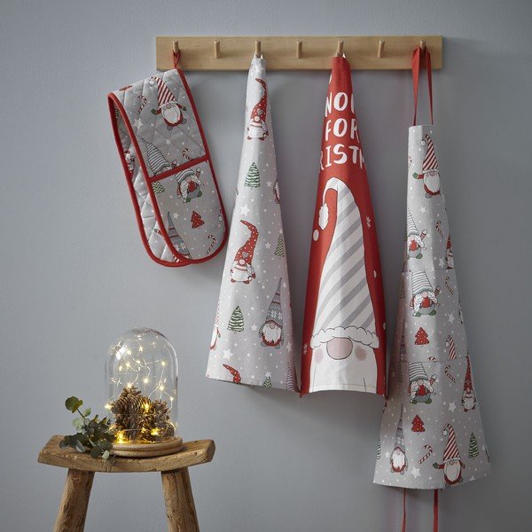 Bombažen predpasnik z božičnim motivom Gnomes – Catherine Lansfield-image-1