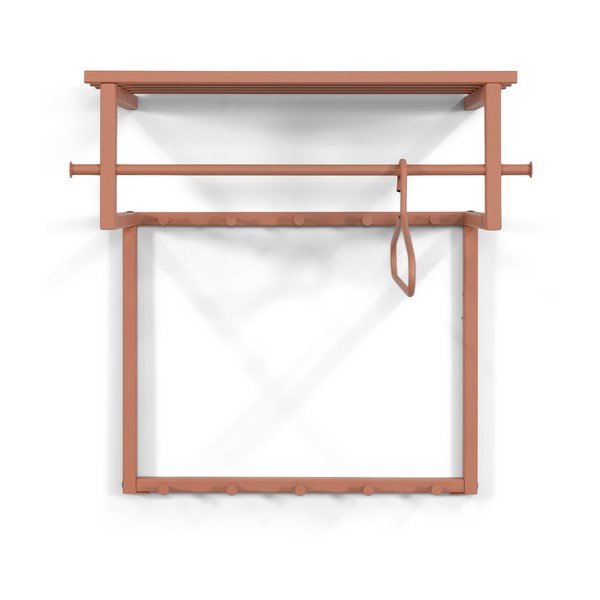 Rožnato-oranžen kovinski stenski obešalnik s polico 76 cm Rizzoli – Spinder Design-image-2