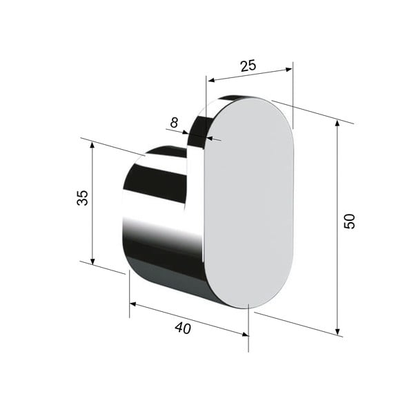 Mat črn medeninast stenski obešalnik Flori – Sapho-image-1
