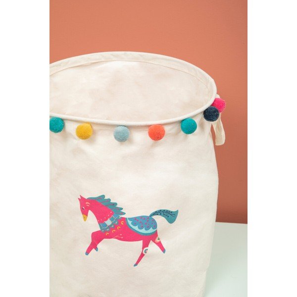 Bela tekstilna otroška škatla za shranjevanje ø 38x48 cm Mimo Eclectic Horse – Premier Housewares-image-4