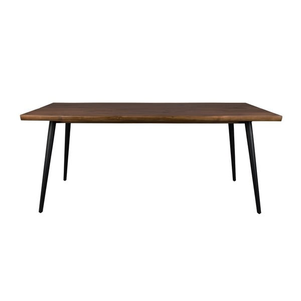Jedilna miza s črnimi jeklenimi nogami Dutchbone Alagon Land, 180 x 90 cm