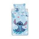 Modra enojna bombažna otroška posteljnina 140x200 cm Lilo and Stitch "Blue"  – Jerry Fabrics