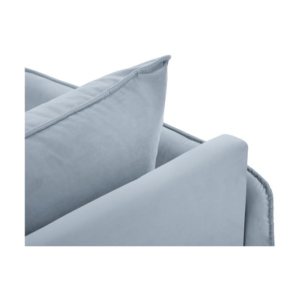 Svetlo modri žametni ležalnik (levi kot) Vienna - Cosmopolitan Design-image-4