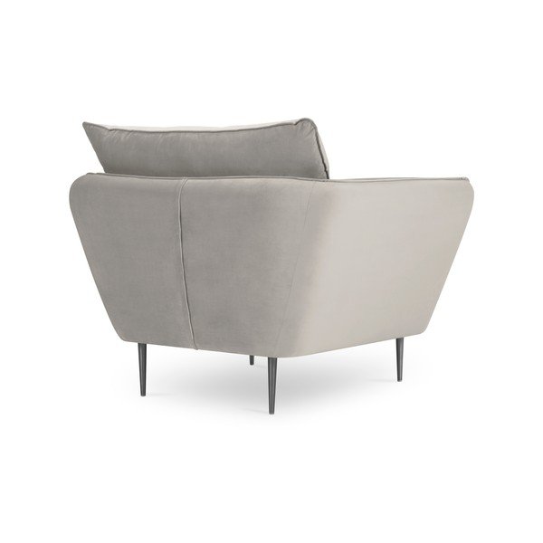 Bež žametni fotelj Mazzini Sofas Acacia-image-4