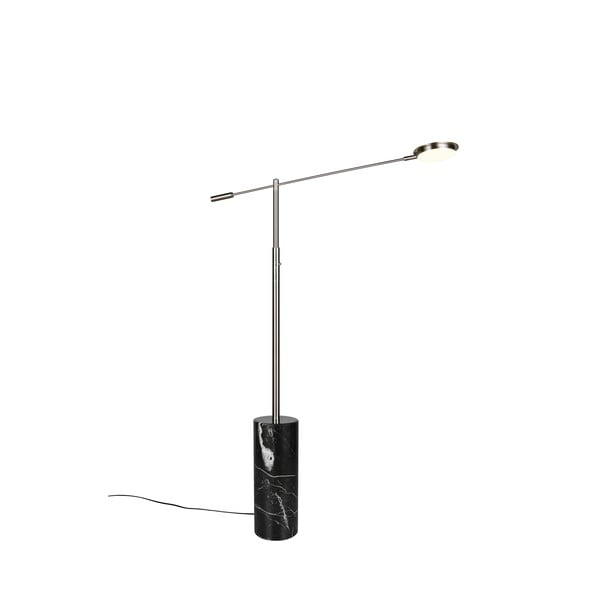Črno-srebrna LED stoječa svetilka (višina 145 cm) Fiore – Trio Select-image-3