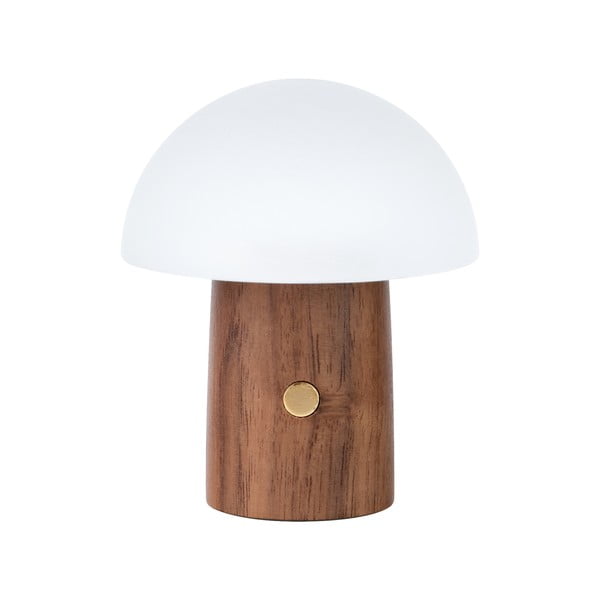 LED namizna svetilka v beli in temni naravni barvi (višina 7 cm) Alice Mushroom – Gingko
