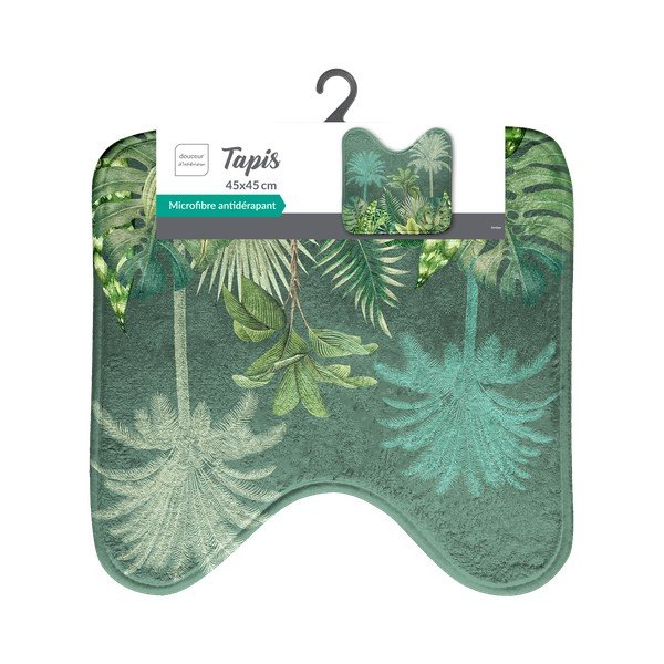 Zelena tekstilna kopalniška preproga za WC 45x45 cm Vagabonde – douceur d'intérieur-image-2