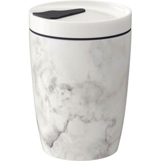 Sivo-bel porcelanast lonček to go Villeroy & Boch Like To Go, 290 ml