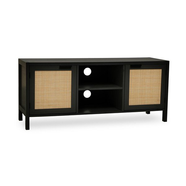 Črna TV omarica 120x52x38 cm Sherman – Premier Housewares