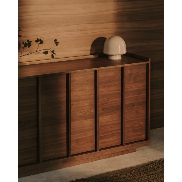 Rjava komoda v orehovem dekorju 200x80x45 cm Onix – Kave Home-image-1