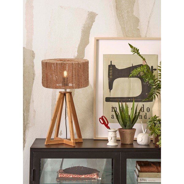 Namizna svetilka v naravni barvi s senčnikom iz jute (višina 51 cm) Iguazu – Good&Mojo-image-1