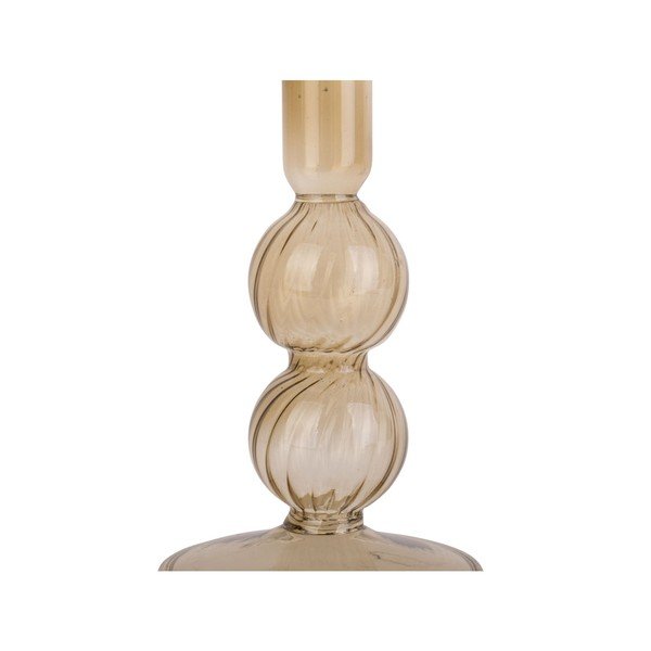 Svetlo rjav steklen svečnik PT LIVING Swirl Bubbles-image-1