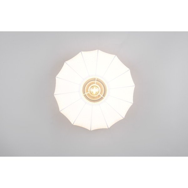 Bela kovinska stropna svetilka s tekstilnim senčilom ø 40 cm Madleine – Reality-image-4