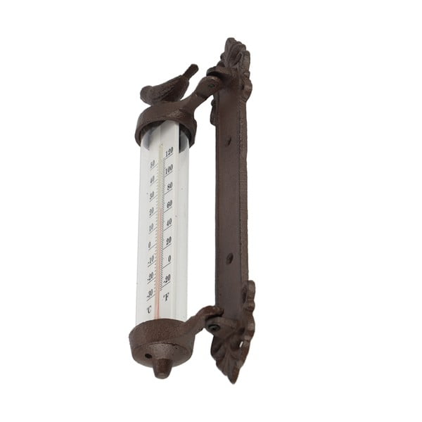 Stenski termometer iz litega železa Esschert Design Dekor Bird, višina 27,3 cm-image-3
