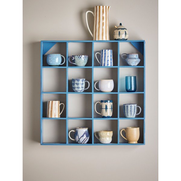 Modra večnivojska polica iz recikliranega lesa 70 cm Bekka – Bloomingville-image-1