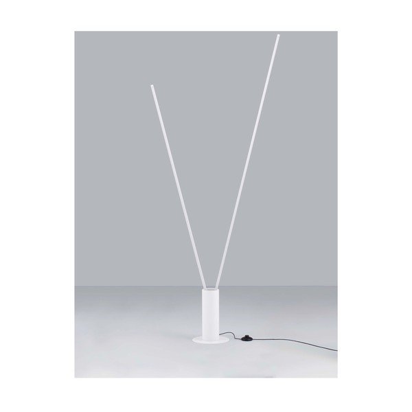 Mat bela kovinska LED stoječa svetilka z upogljivo konstrukcijo (višina 181 cm) Kimolia – Nova Luce-image-2