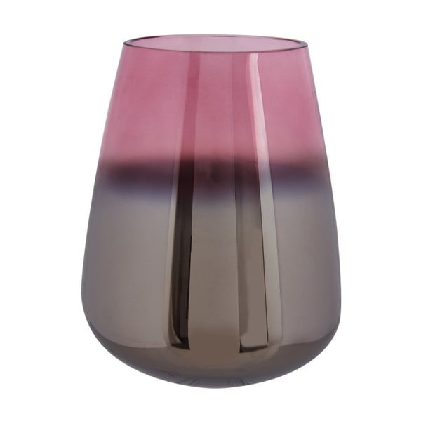 Vaza iz rožnatega stekla PT LIVING Naoljena, višina 23 cm