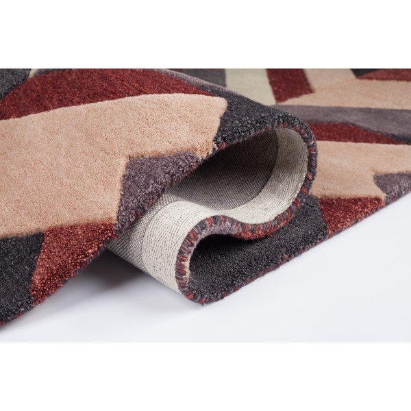 Rdeča in siva ročno tkana preproga Flair Rugs Salon, 120 x 170 cm-image-1
